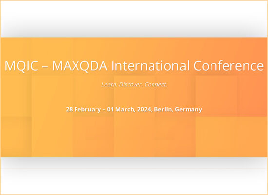 MAXQDA – Internationale Konferenz – Frühbucherrabatt bis 14. November