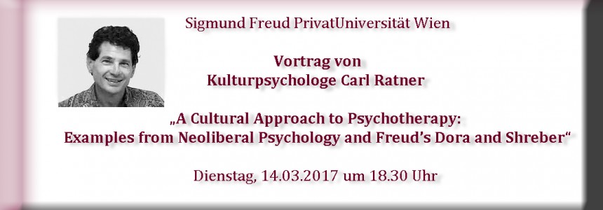 PSY | Vortrag Kulturpsychologe Carl Ratner: „A Cultural Approach to Psychotherapy“